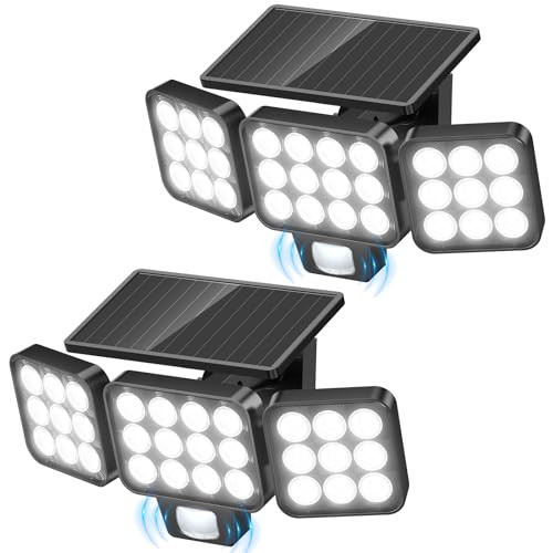 WdtPro 3500 Lumen Motion Sensor Solar Lights 2-Pack