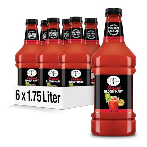 6 Pack of Mr. & Mrs. T Bloody Mary Mix, 1.75-Liter