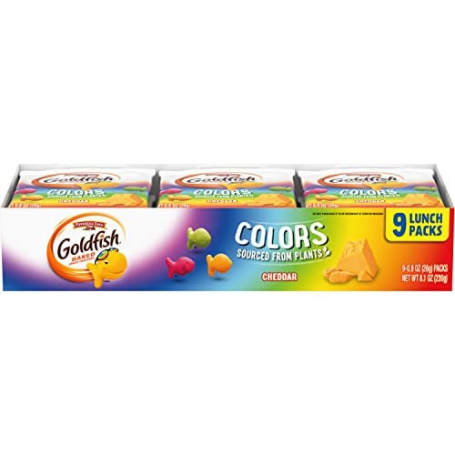 9-Pack Goldfish Colors Cheddar Crackers