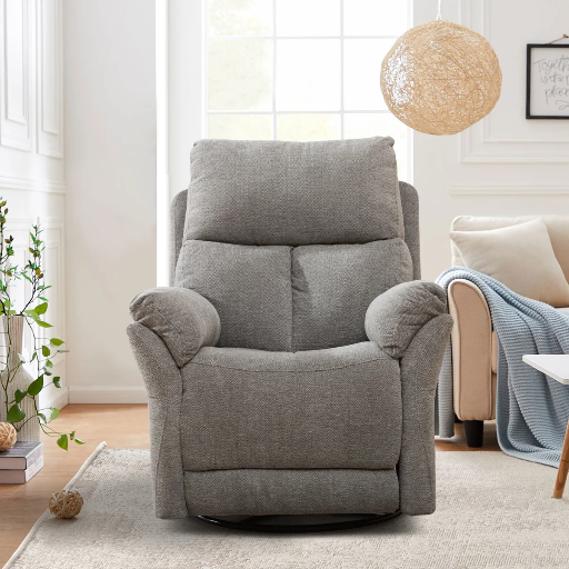 Hawn 33.5'' Wide Modern and Super Soft Swivel and Rocker Manual Recliner Chair Deal