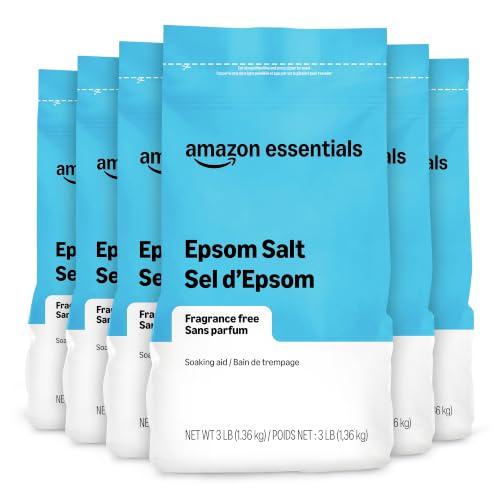 Amazon Essential Epsom Salt Soak Magnesium Sulfate USP 6-Pack