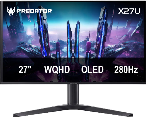 Acer Predator X27U 27" 1440p 280Hz QD-OLED Gaming Monitor Deal