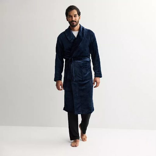 Sonoma Goods For Life Men's Plush Robe S/M + 40% Off Your Order