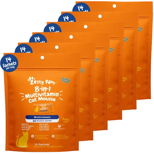 Zesty Paws Mousse & Supplements for Cats 6-Pack 14-Ct Deal