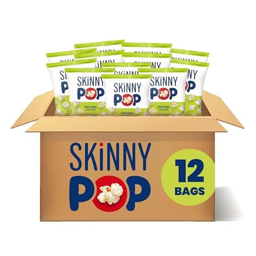SkinnyPop Original Gluten Free Popcorn Individual Bags 1 oz 12-Count