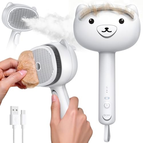 Primecat Self Cleaning Shedding Steam Cat Brush