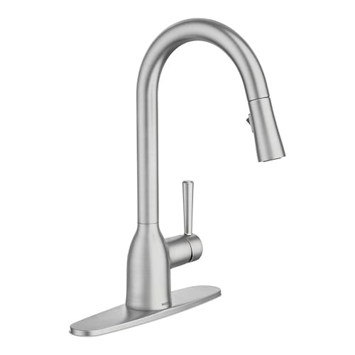 Moen Adler Spot Resist Stainless One-Handle High Arc Pulldown Kitchen Faucet with Power Clean