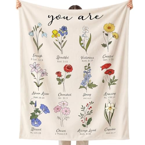 Inspirational Bible Verse Throw Blanket 50" x 60" Deal