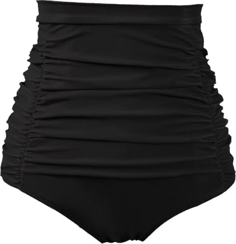 COCOPEAR Women's Ruched High-Waisted Bikini Bottom Deal