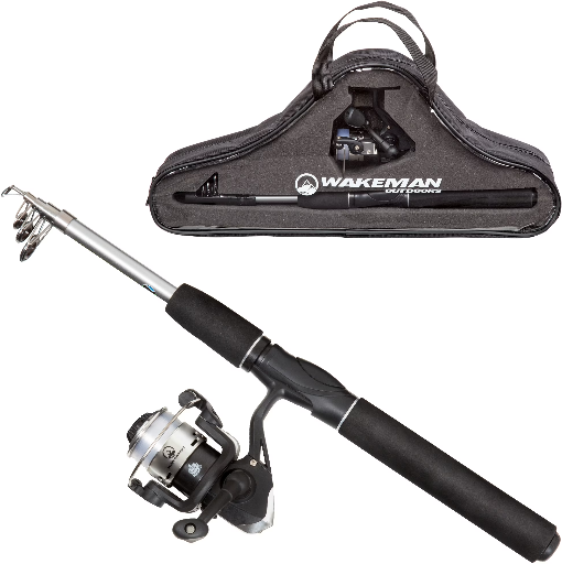 Wakeman 5'6" Fiberglass Telescopic Fishing Rod with Size 20 Spinning Reel Deal