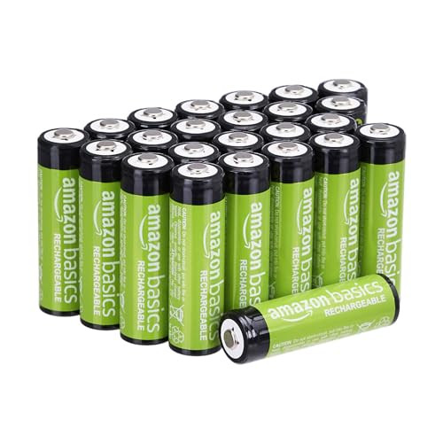 Amazon Basics 24-Count AA 2000 mAh NiMH Rechargeable Batteries