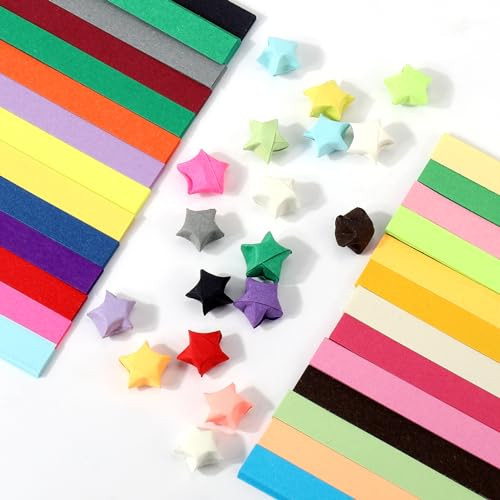 540-Piece Mity Rain Paper Star Strips (27 Colors)