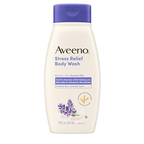 Aveeno Stress Relief Relaxing Oat Body Wash 18-Ounce (Lavender Scent) Deal