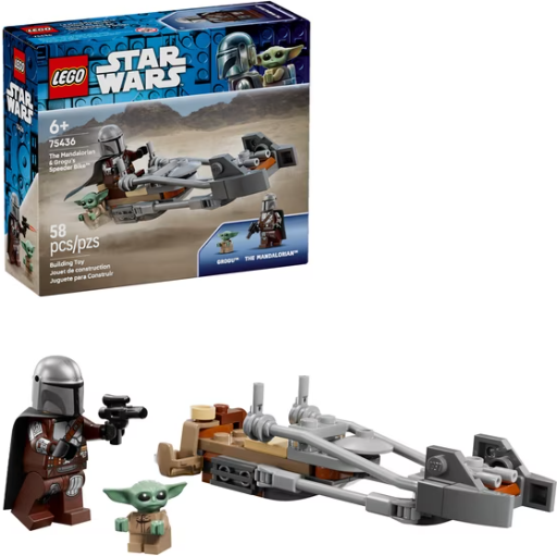 LEGO Star Wars The Mandalorian & Grogu's Speeder Bike (75436) Building Toy, Ages 6+