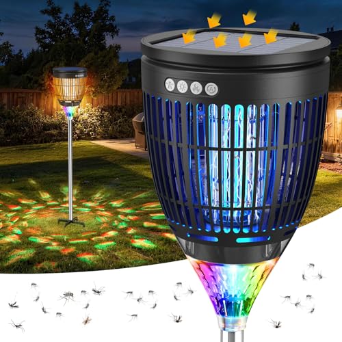 Jinyeda Solar Bug Zapper w/ RGB Lights (Black) Deal