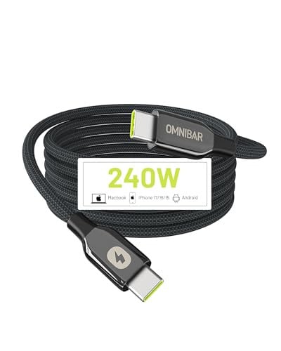 Omnibar 6' 240W USB-C to USB-C Woven Cable