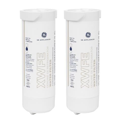 GE XWFE Refrigerator Water Filter, Genuine Replacement Filter, Pack of 2