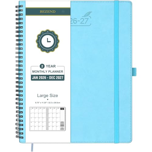 BEZEND 2-Year 2026-2027 Monthly Calendar Planner 8.5"x11"