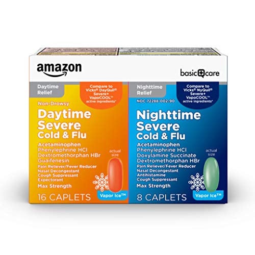 Basic Care Daytime and Nighttime Severe Cold and Flu Relief 24 Count Deal