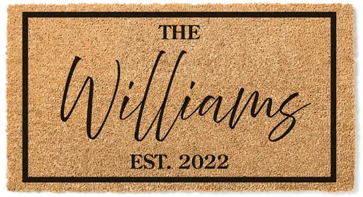 Last Name Personalized Doormat for American Families