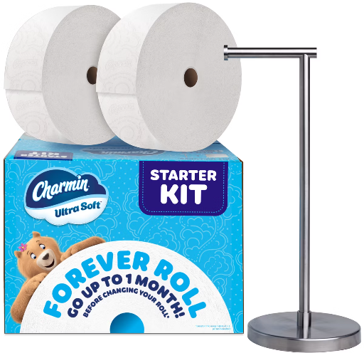 Charmin Ultra Soft Forever Roll Starter Kit 2 Rolls 1700 Sheet Deal