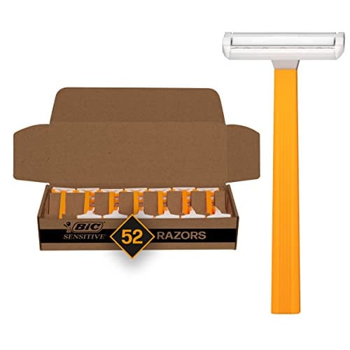 BIC Sensitive Men's Disposable 1-Blade Razors 52-Count Deal