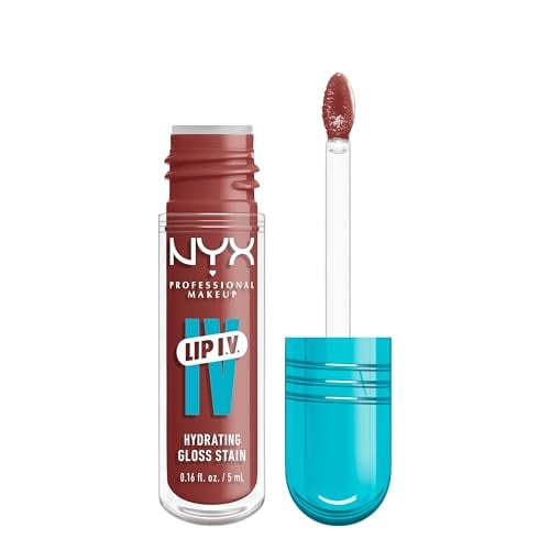 NYX PROFESSIONAL MAKEUP Lip IV Hydrating Glossy Lip Stain (Brown) x2 Deal