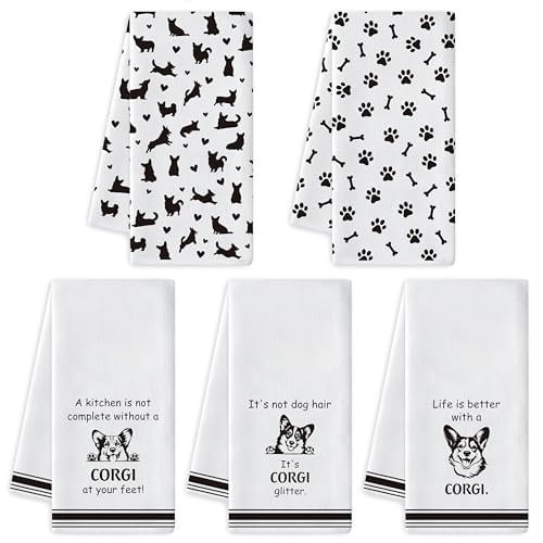 5-Piece Dog Breed Dishcloth Set