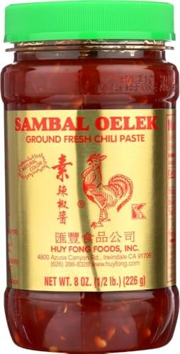 Huy Fong Sambal Oelek Ground Fresh Chili Paste 8 Oz (1 Pack)
