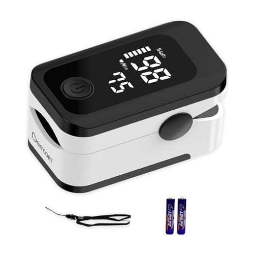Berrcom Fingertip Pulse Oximeter Blood Oxygen Saturation Monitor (Black) Deal