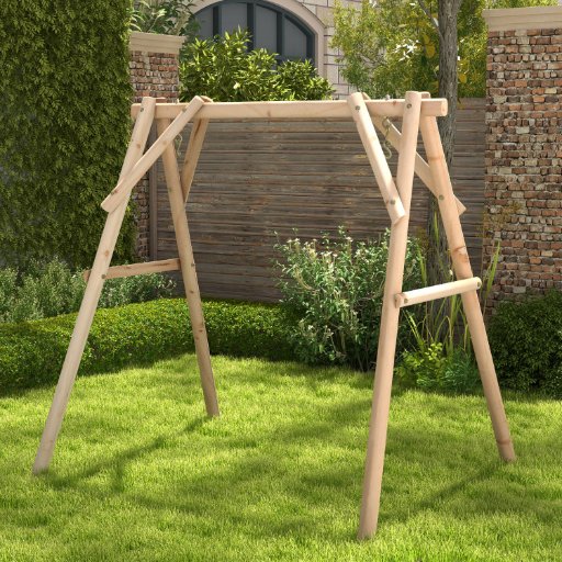 Costway Heavy Duty Wooden Swing Frame with Reinforced Bars Deal
