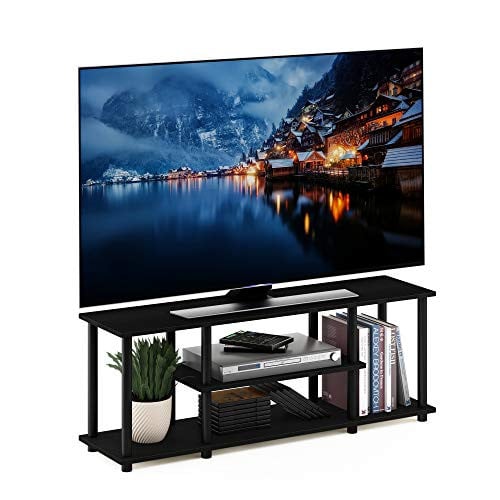 Furinno Turn-N-Tube 3-Tier TV Stand for up to 50" TVs (Walnut)