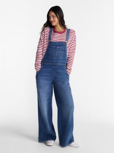 No Boundaries Wide Leg Baggy Overalls Deal