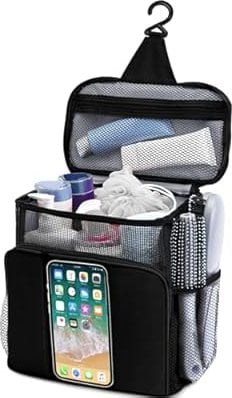 Quick Dry Mesh Shower Caddy Travel Toiletry Bag Black Deal