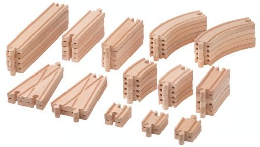 Lillabo 50-Piece Wood Track Set Deal