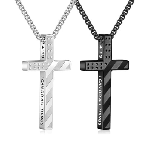 USA Flag Cross Necklace Deal