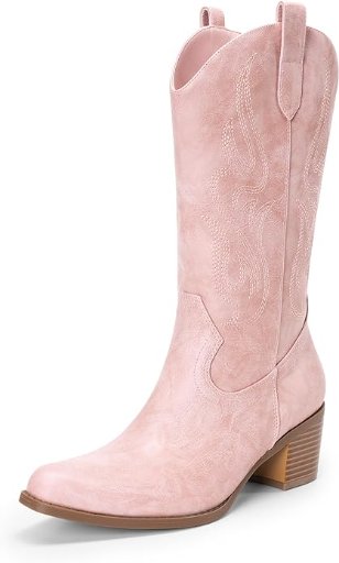 Women’s Square Toe Cowboy Mid-Calf Western Boots