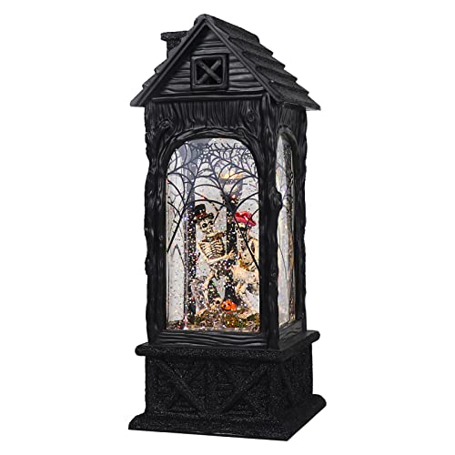 Eldnacele Halloween Ghost Projection Snow Globe Lantern with 6 Hour Timer