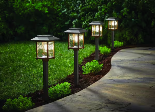 YMMV | Parkwood 14 Lumen Bronze 2-Tone Finish LED Weather Resistant Outdoor Solar Path Light with Glass Lens (4-Pack)