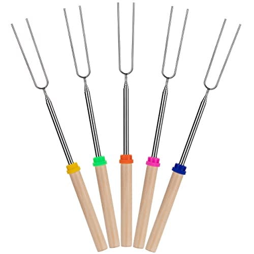Extendable Stainless Steel Roasting Sticks 5-Pack 32"