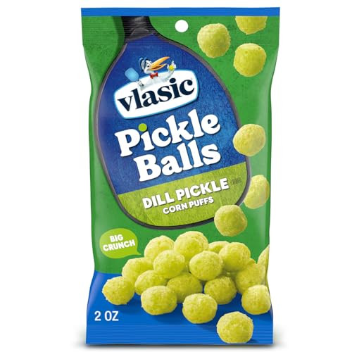 Vlasic Pickle Balls, Dill Pickle Flavored Corn Puffs 2 oz