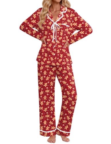 Ekouaer Women's Long Sleeve Lounge Set