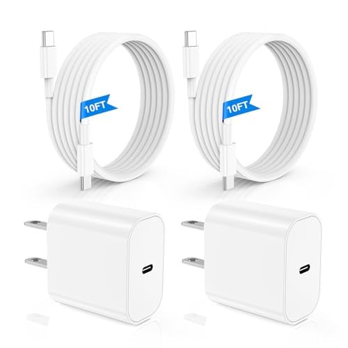 2-Pack 10ft USB-C Cables and Power Adapter Cubes Deal
