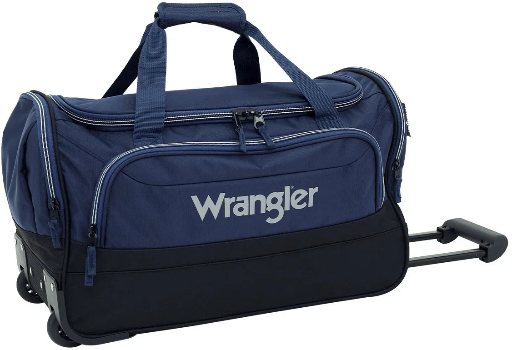 Wrangler 21" Deluxe High Density Polyester Rolling Duffel with Telescopic Handle