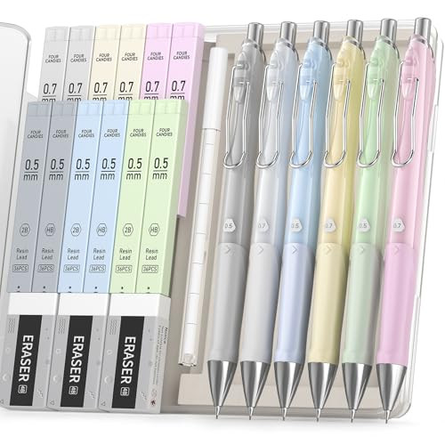 Four Candies Pastel Mechanical Pencil Set 6-Piece