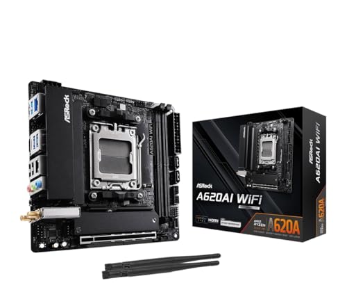 ASRock A620AI WiFi AMD AM5 Mini-ITX Motherboard (DDR5, WiFi 6E)