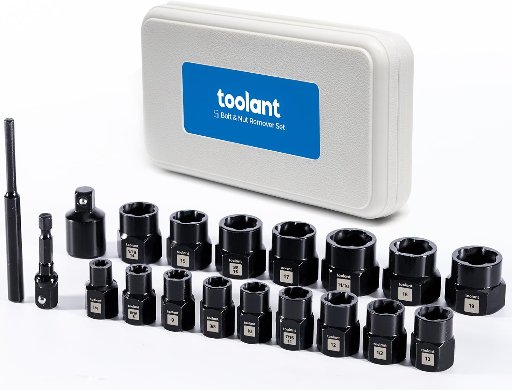 toolant 19-Piece Impact Bolt & Nut Remover Set