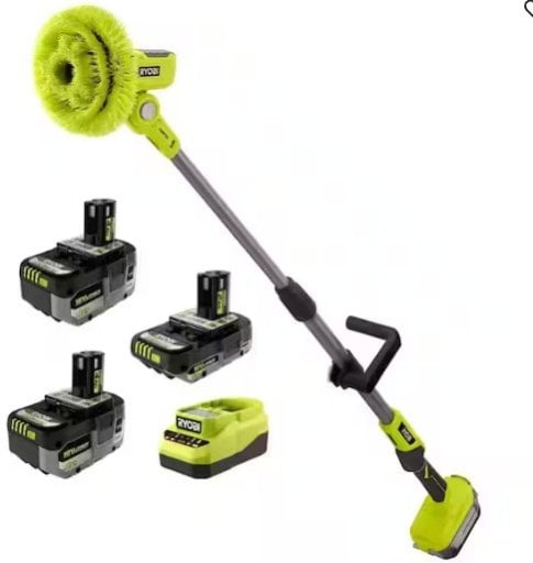 RYOBI ONE+ 18V HIGH PERFORMANCE Kit w/ (2) 4.0 Ah Batteries, 2.0 Ah Battery, Charger, & FREE ONE+ Cordless Power Scrubber