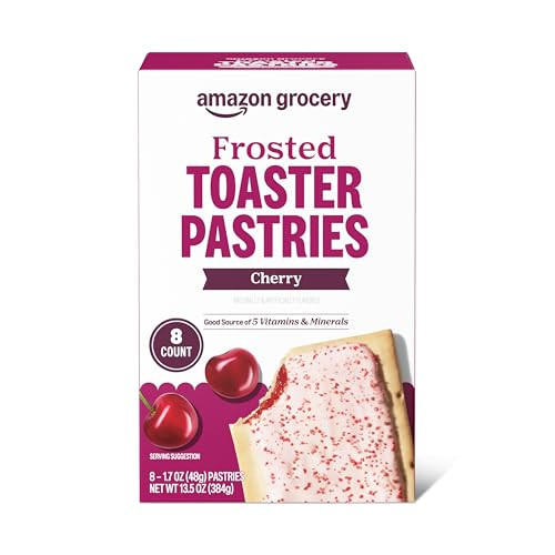 8-Count 1.7-Oz Amazon Grocery Frosted Toaster Pastries (Cherry)
