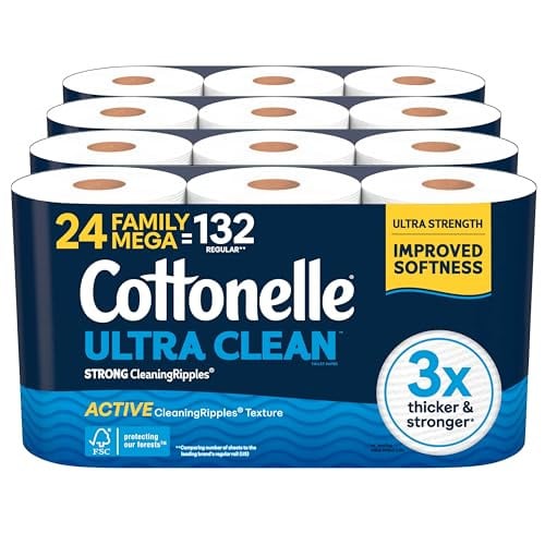 Cottonelle Ultra Toilet Paper Family Mega Rolls 24-Pack Deal